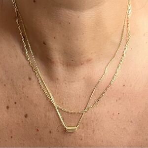 Kendra Scott: multi strand gold necklace